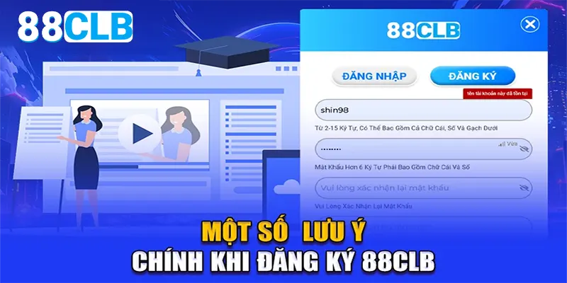 một số lưu ý khi đăng kí tài khoản